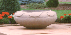 42 Dia x 16 H Stastny Stone Pots Unique Large Hand-Carved Concrete Planter San Juan Capistrano 